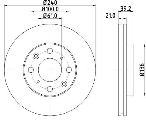 HELLA 8DD 355 108-151 - Kočioni disk www.molydon.hr