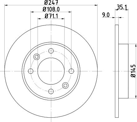 HELLA 8DD 355 108-391 - Kočioni disk www.molydon.hr