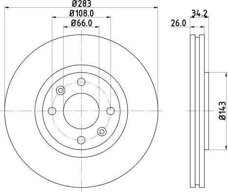 HELLA 8DD 355 108-361 - Kočioni disk www.molydon.hr