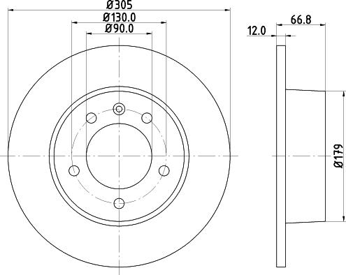 HELLA 8DD 355 108-291 - Kočioni disk www.molydon.hr