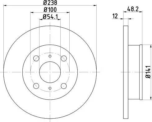 HELLA 8DD 355 103-551 - Kočioni disk www.molydon.hr