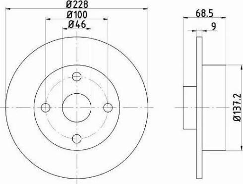 HELLA 8DD 355 103-621 - Kočioni disk www.molydon.hr