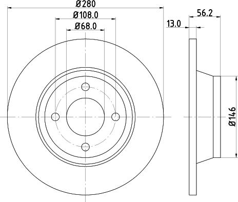 HELLA 8DD 355 103-071 - Kočioni disk www.molydon.hr