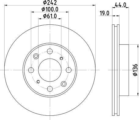 HELLA 8DD 355 103-101 - Kočioni disk www.molydon.hr