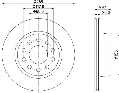 HELLA 8DD 355 103-851 - Kočioni disk www.molydon.hr