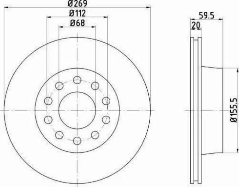 HELLA 8DD 355 122-131 - Kočioni disk www.molydon.hr