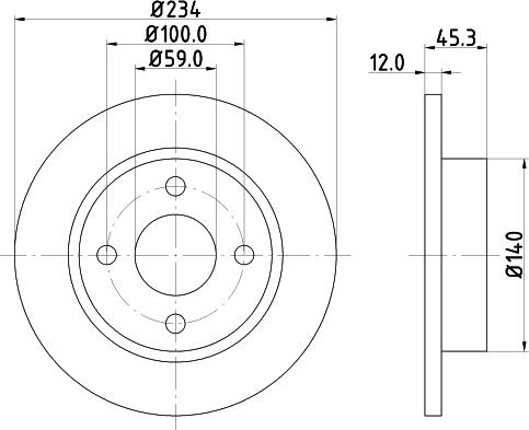 HELLA 8DD 355 103-341 - Kočioni disk www.molydon.hr