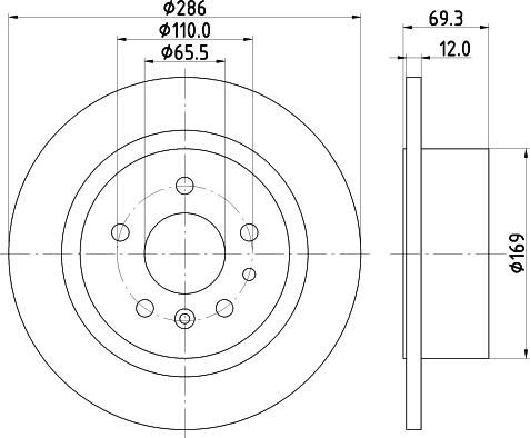 HELLA 8DD 355 103-741 - Kočioni disk www.molydon.hr