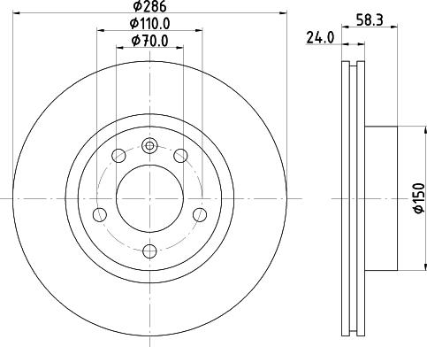 HELLA 8DD 355 103-721 - Kočioni disk www.molydon.hr