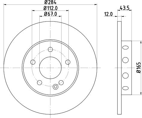 HELLA 8DD 355 102-952 - Kočioni disk www.molydon.hr