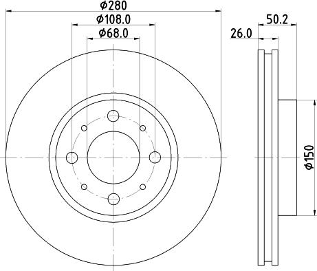 HELLA 8DD 355 102-901 - Kočioni disk www.molydon.hr