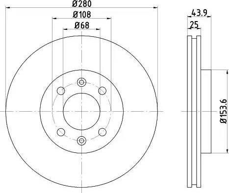 HELLA 8DD 355 102-411 - Kočioni disk www.molydon.hr