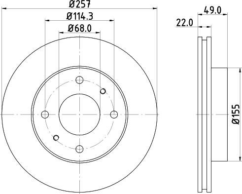 HELLA 8DD 355 102-651 - Kočioni disk www.molydon.hr