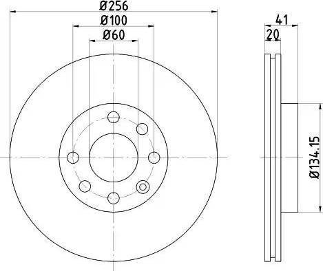 HELLA 8DD 355 102-681 - Kočioni disk www.molydon.hr