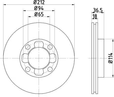 HELLA 8DD 355 102-111 - Kočioni disk www.molydon.hr