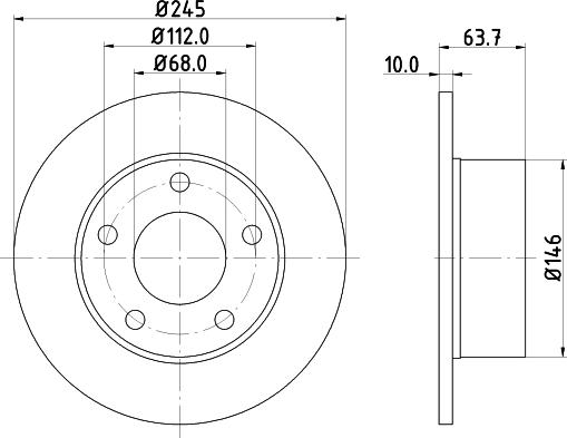 HELLA 8DD 355 102-802 - Kočioni disk www.molydon.hr