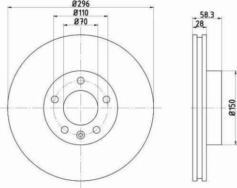 HELLA 8DD 355 102-831 - Kočioni disk www.molydon.hr