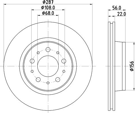 HELLA 8DD 355 102-251 - Kočioni disk www.molydon.hr