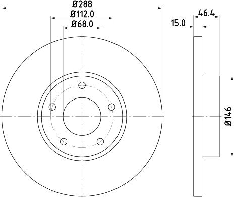 HELLA 8DD 355 102-781 - Kočioni disk www.molydon.hr