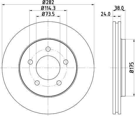 HELLA 8DD 355 107-931 - Kočioni disk www.molydon.hr