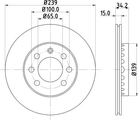 HELLA 8DD 355 107-581 - Kočioni disk www.molydon.hr