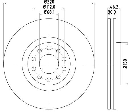 HELLA 8DD 355 107-631 - Kočioni disk www.molydon.hr