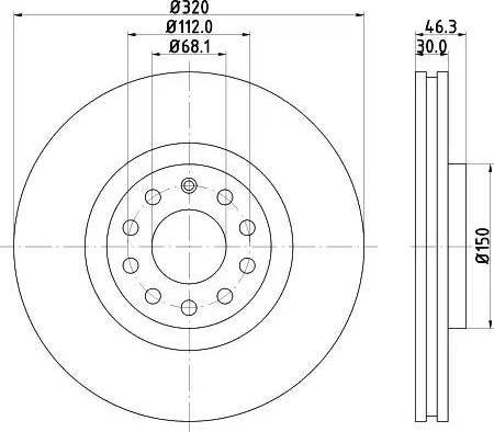 HELLA 8DD 355 107-621 - Kočioni disk www.molydon.hr