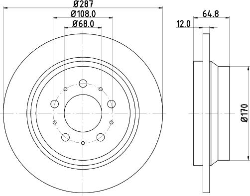 HELLA 8DD 355 124-791 - Kočioni disk www.molydon.hr