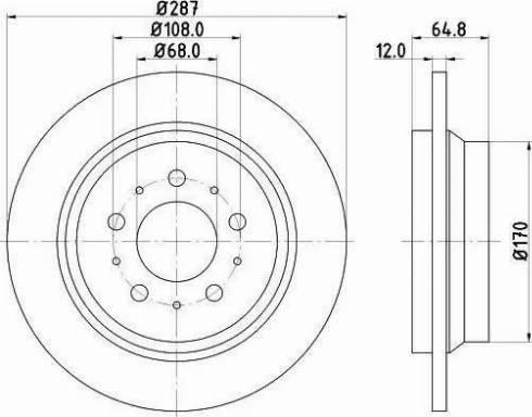 HELLA 8DD 355 107-081 - Kočioni disk www.molydon.hr