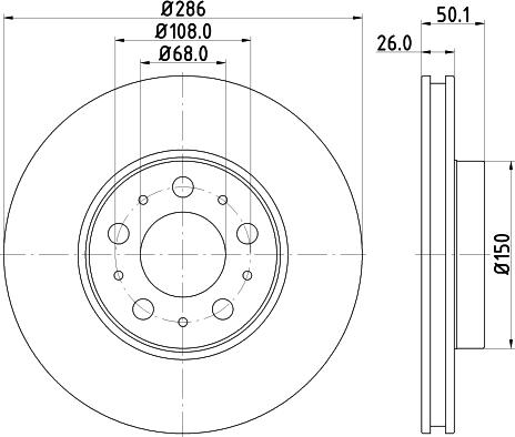 HELLA 8DD 355 107-051 - Kočioni disk www.molydon.hr