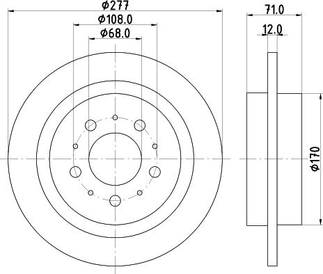 HELLA 8DD 355 107-101 - Kočioni disk www.molydon.hr