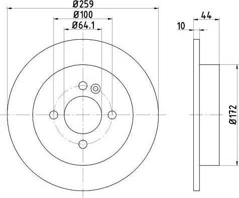 HELLA 8DD 355 107-811 - Kočioni disk www.molydon.hr