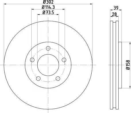 HELLA 8DD 355 107-881 - Kočioni disk www.molydon.hr