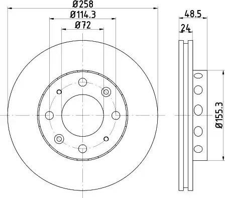 HELLA 8DD 355 107-361 - Kočioni disk www.molydon.hr