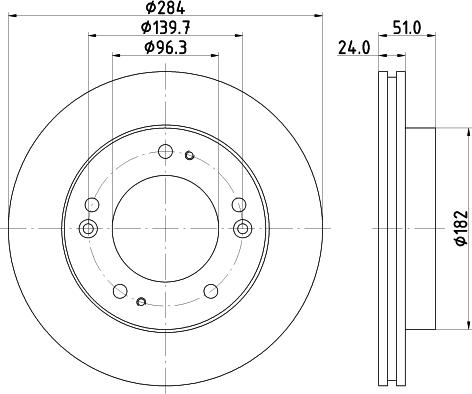 HELLA 8DD 355 107-381 - Kočioni disk www.molydon.hr