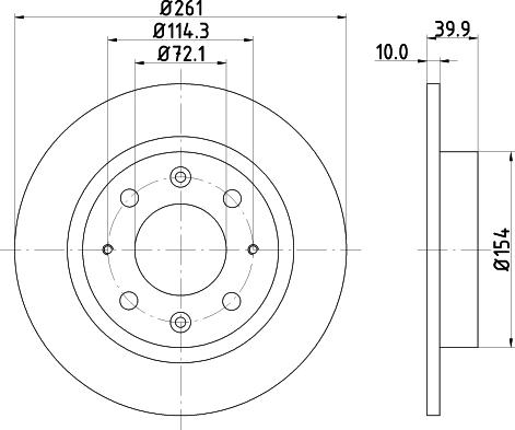 HELLA 8DD 355 107-371 - Kočioni disk www.molydon.hr