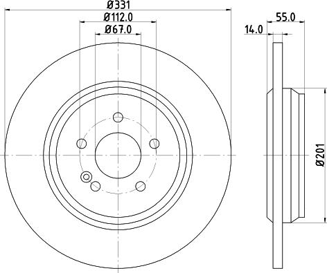 HELLA 8DD 355 107-242 - Kočioni disk www.molydon.hr