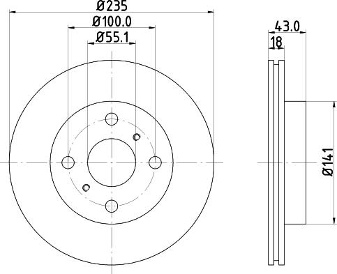 HELLA 8DD 355 107-281 - Kočioni disk www.molydon.hr