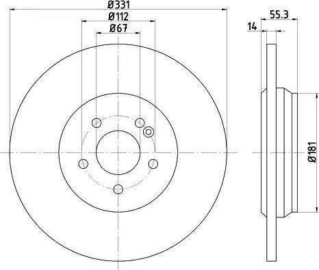 HELLA 8DD 355 122-091 - Kočioni disk www.molydon.hr