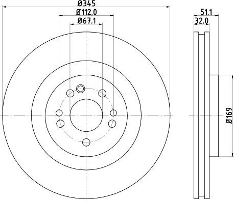 HELLA 8DD 355 107-221 - Kočioni disk www.molydon.hr