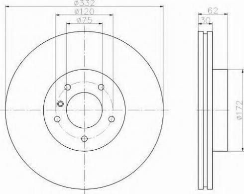 HELLA 8DD 355 107-752 - Kočioni disk www.molydon.hr