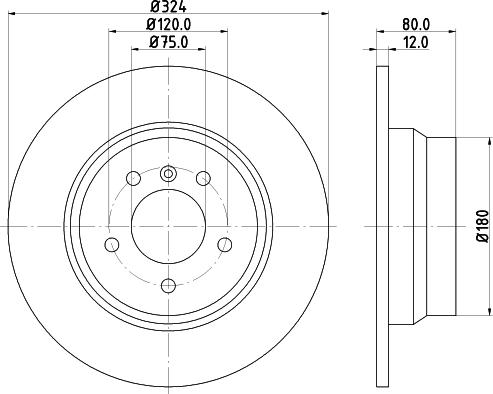 HELLA 8DD 355 124-411 - Kočioni disk www.molydon.hr