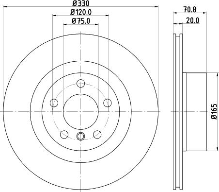 HELLA 8DD 355 119-542 - Kočioni disk www.molydon.hr