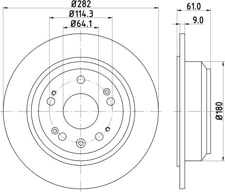 HELLA 8DD 355 119-041 - Kočioni disk www.molydon.hr