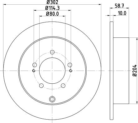 HELLA 8DD 355 119-061 - Kočioni disk www.molydon.hr