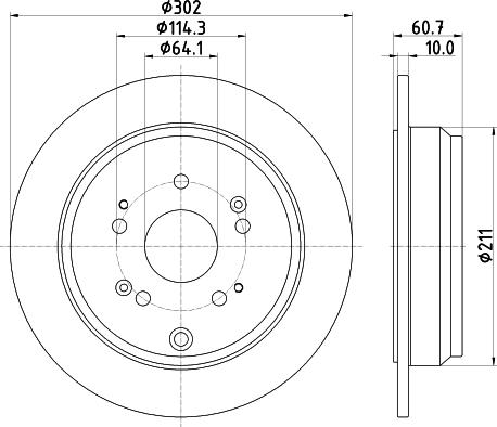 HELLA 8DD 355 119-221 - Kočioni disk www.molydon.hr