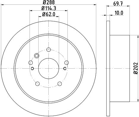 HELLA 8DD 355 114-991 - Kočioni disk www.molydon.hr