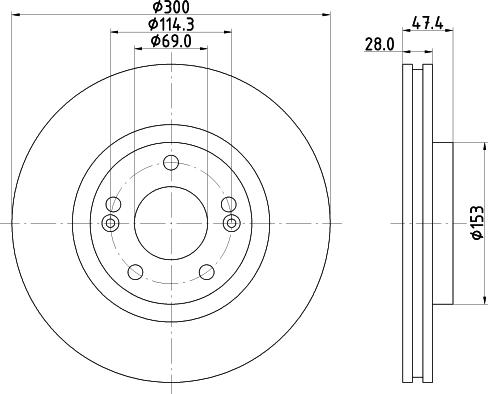 HELLA 8DD 355 114-481 - Kočioni disk www.molydon.hr