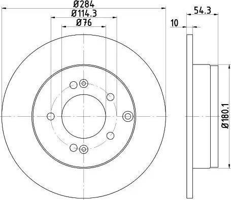 HELLA 8DD 355 114-521 - Kočioni disk www.molydon.hr