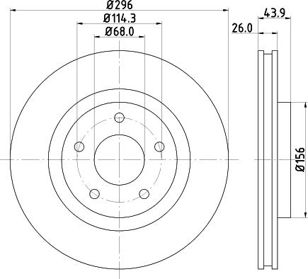 HELLA 8DD 355 114-601 - Kočioni disk www.molydon.hr